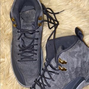Grey Suede Jordan 12s